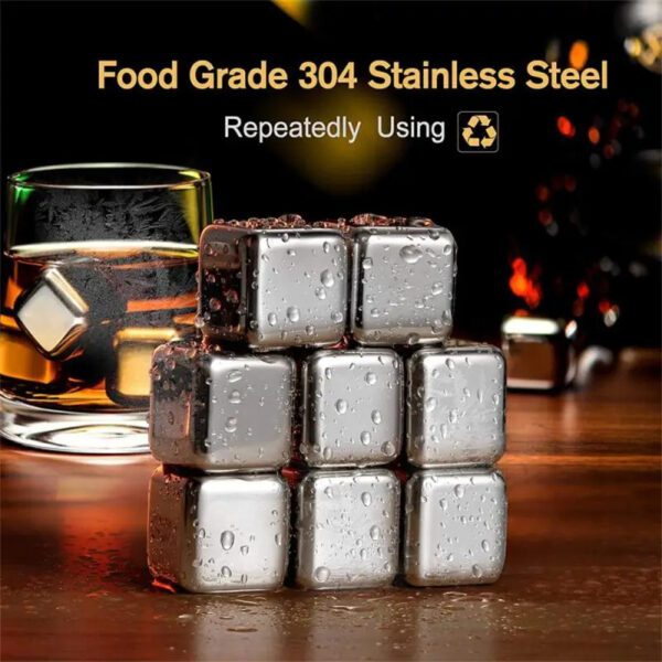 2 Stainless Steel Ice Cubes