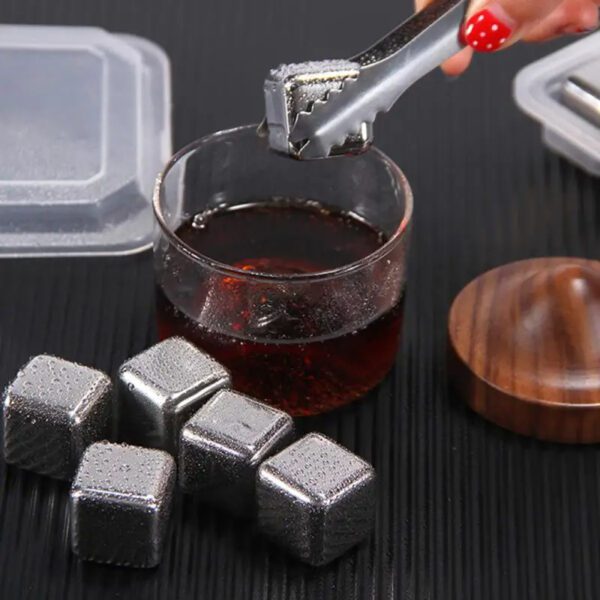4 Stainless Steel Ice Cubes