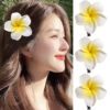 Plumeria Flower Hair Clips
