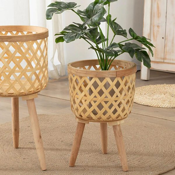 2 Hand Woven Flower Pot