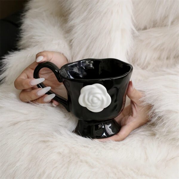 3 3D Camellia Ceramic Mug