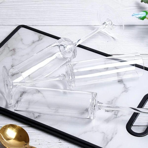 4 Crystal Flute Glass