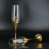 4 Crystal Toast Glasses