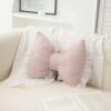 4 Pink Bow Pillow