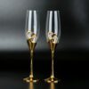 6 Crystal Toast Glasses
