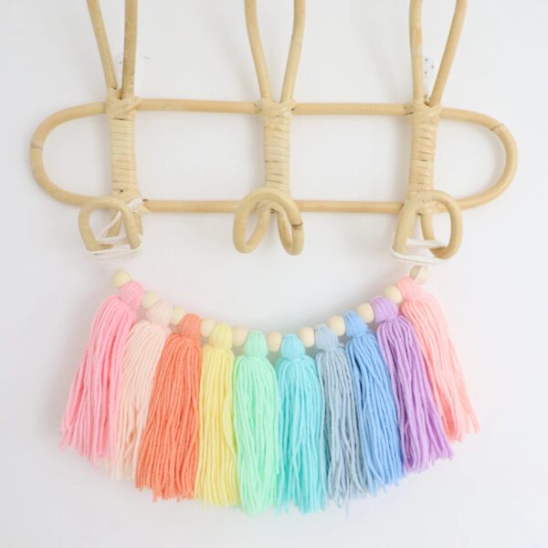 4 Boho Colourful Rainbow Tassels
