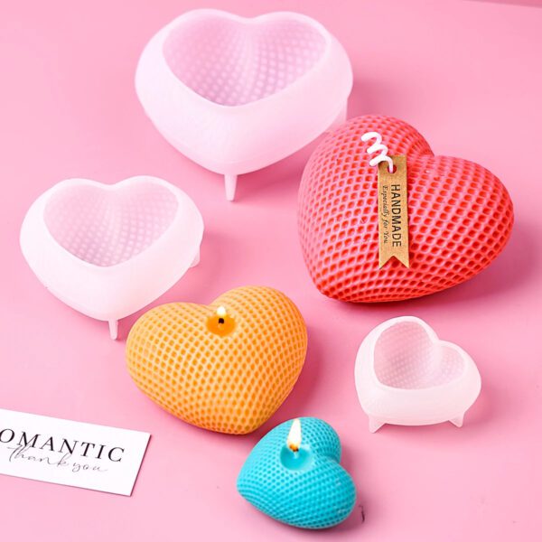 5 Grid Heart Silicone Mold