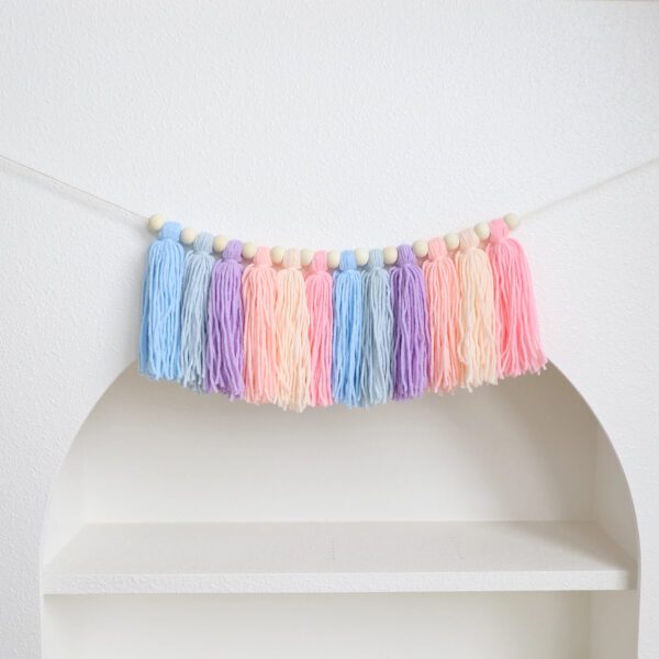 5 Boho Colourful Rainbow Tassels