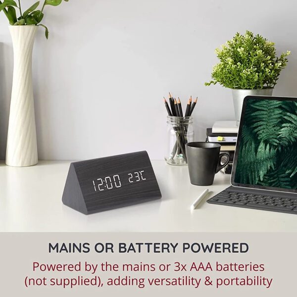 5 Digital Wooden Alarm Clock