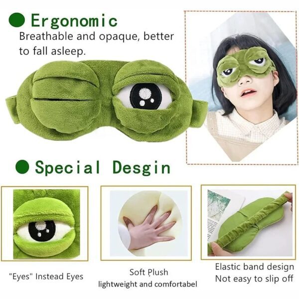 3D Sad Frog Sleep Eye Mask