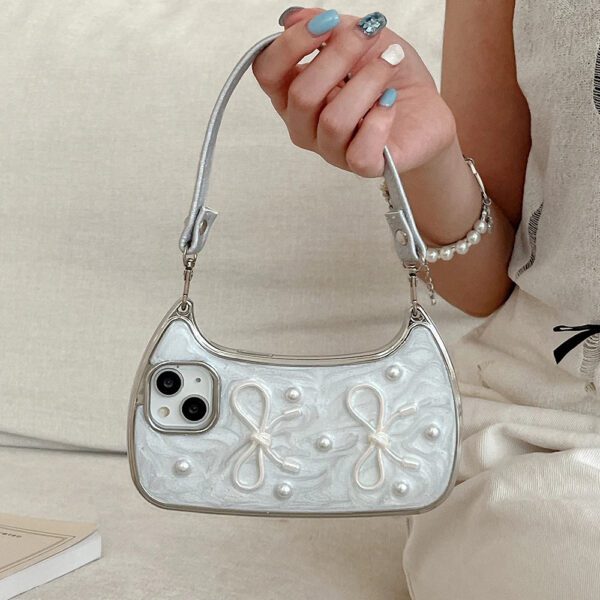 1 3D Bow Pearl Handbag Case