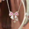 1 Pink Bow Pendant