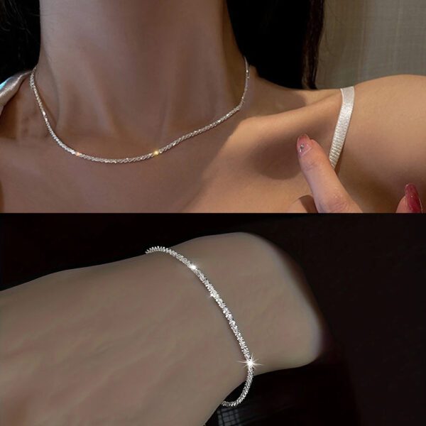 1 Sparkling Silver Plated Jewellery Set