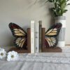 Iridescent Glass Butterfly Wing Bookends