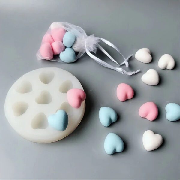 2 Heart Shaped Silicone Mold