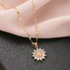 2 Gold Plated Sunflower Pendant