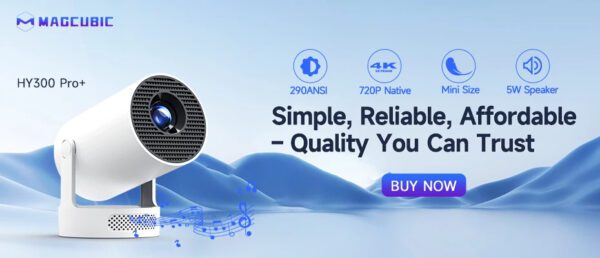 2 Magcubic HY300 Pro Mini Projector