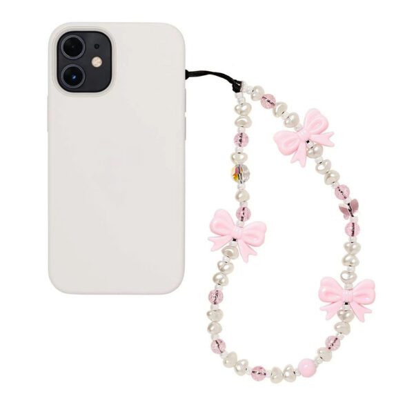 3 Pink Bowknot Phone Charm