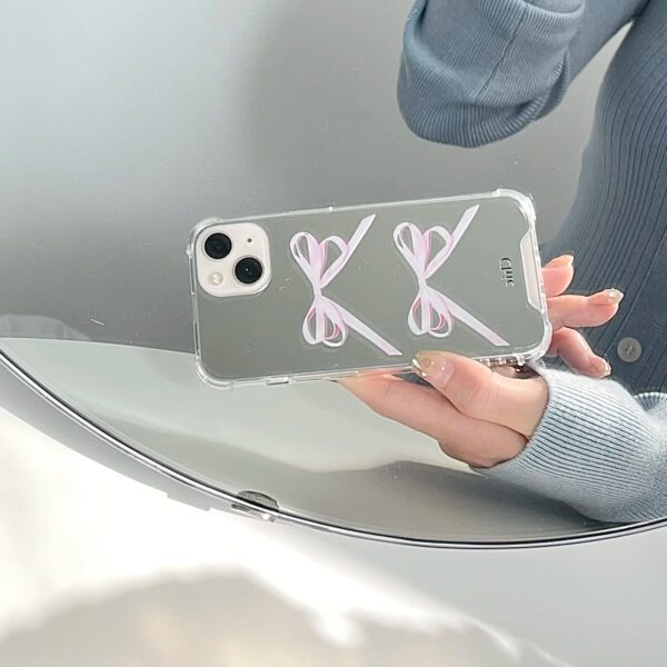 3 Pink Bowknot Mirror Case