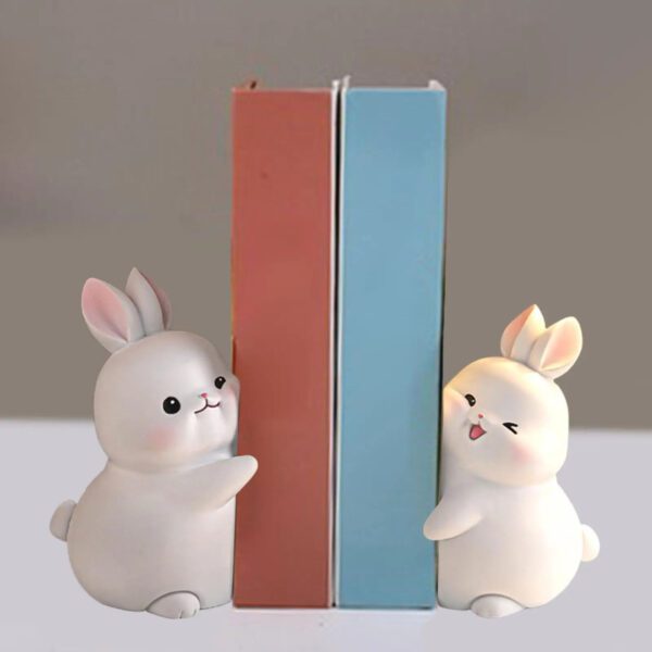 3 Loving Rabbit Bookend