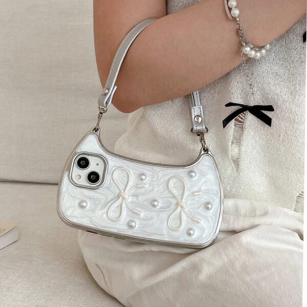 4 3D Bow Pearl Handbag Case
