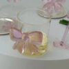 5 3D Pink Bow Glass Cup