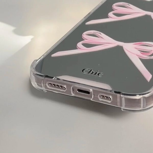 5 Pink Bowknot Mirror Case
