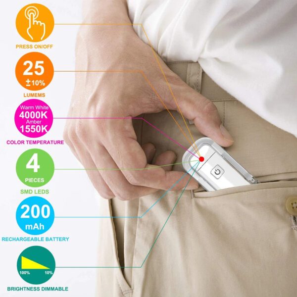 5 Rechargeable Book Clip Light