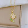 5 Micro Embellished Sunflower Pendant