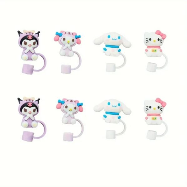 6 Sanrio Cartoon Straw Toppers