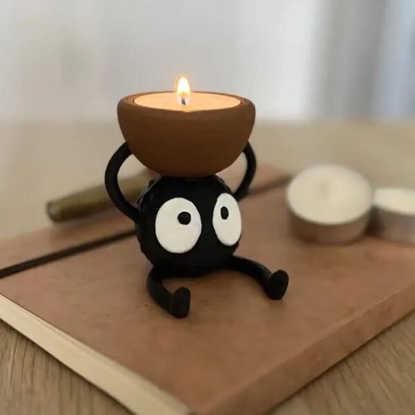 6 Briquette Elf Candle Holder