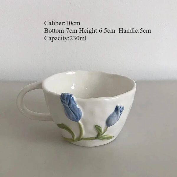 bluecup Ceramic Tulip Cup Set