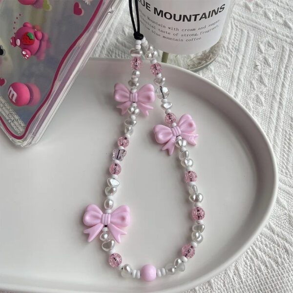 Pink Bowknot Phone Charm