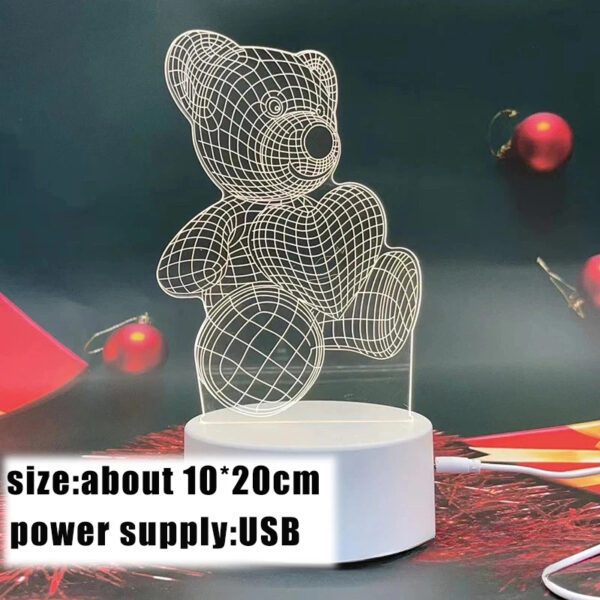 Luminous 3D Bear Lamp