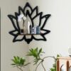 2 Wooden Lotus Hollow Decorative Rack