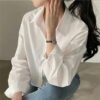 Button Down Cropped Shirt