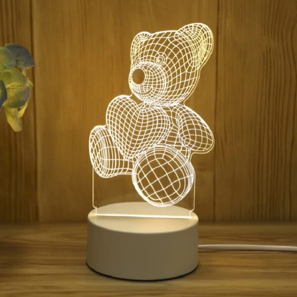 Luminous 3D Bear Lamp
