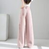Pink Wide Leg Jeans