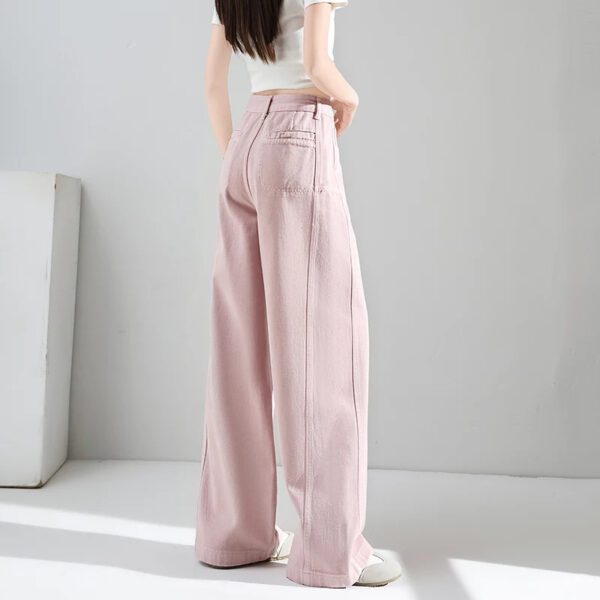 Pink Wide Leg Jeans