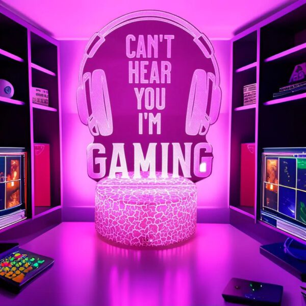 Neon Gamer 3D Night Light
