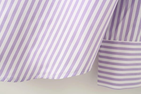 Purple Striped Cotton Shirt