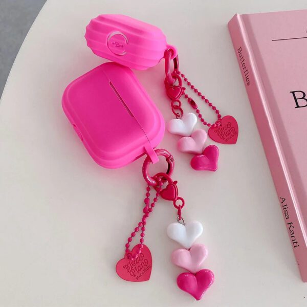 3D Heart Charm AirPods Case