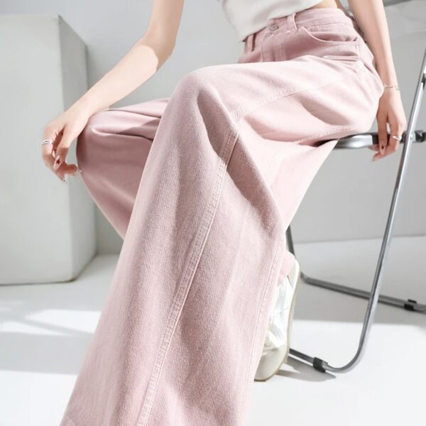 Pink Wide Leg Jeans