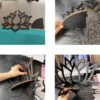 6 Wooden Lotus Hollow Decorative Rack