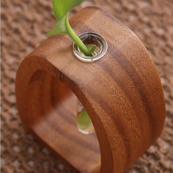Bloom Nest Wood Vase