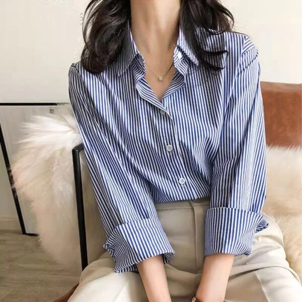 Blue Stripes Cotton Shirt