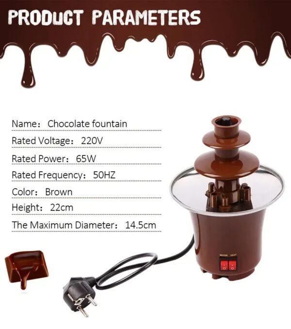 3 Layers Mini Chocolate Fountain Machine