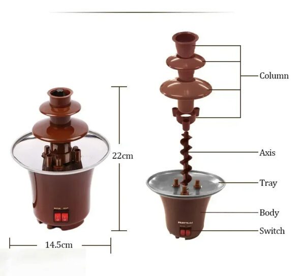 3 Layers Mini Chocolate Fountain Machine