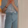 Loose Fit Summer Solid Blue Shirt
