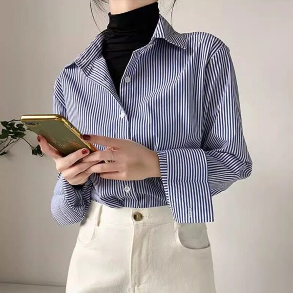 Blue Stripes Cotton Shirt